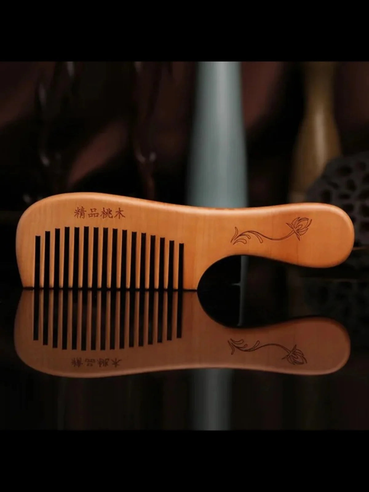 Care4Hairs Wooden Comb with Handle